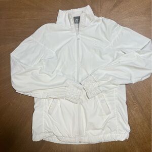 White Nike white running jacket light weight zip up SMALL women’s